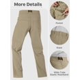 thumbnail image 4 of Pantalones de Senderismo Impermeables de Secado Rápido para Hombre FREE SOLDIER, 4 of 6
