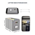 thumbnail image 2 of Caja organizadora de archivos Oterri con tapa para archivos de cartas, color gris, 2 of 7