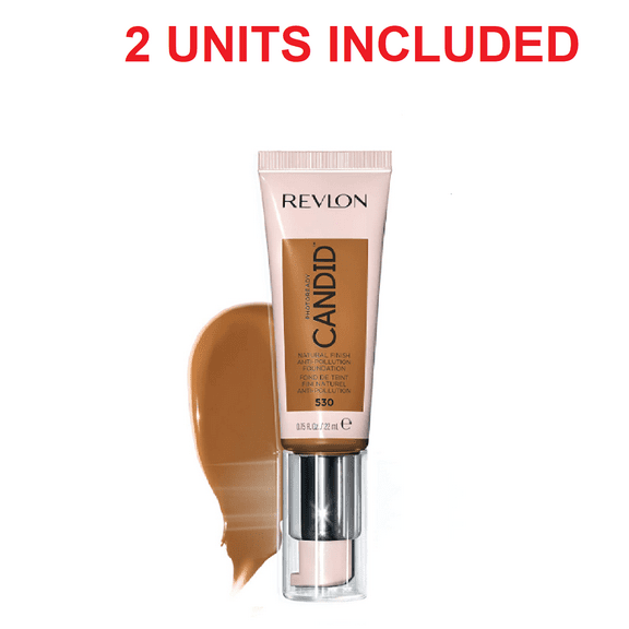 Revlon PhotoReady Candid Natural Finish Foundation 530 PECAN, 2 UNITS