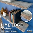 thumbnail image 3 of PIPE DECOR 36 in. Live Edge Wood Shelf Riverstone Grey 2 Pack (Wood Only), 3 of 9