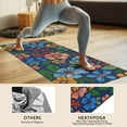 thumbnail image 4 of Pioneer Flower Floral Print Pattern Hot Yoga Mat Towel Non Slip for Hot Yoga - Quick-Drying Yoga Mat Cover with 4 Corner Pockets with Travel Bag - Hot Yoga Towel Non Slip 70"x26", 4 of 6