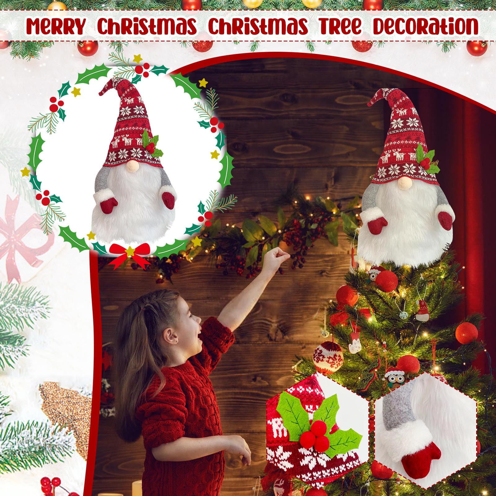 Details about   Santa Claus Doll natural look Christmas Ornament Xmas Tree Deco Gift for kids 