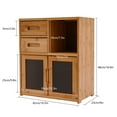 thumbnail image 6 of TFCFL Bamboo Kitchen Pantry Sideboard  Cupboard Small Countertop Storage Cabient with Acrylic Doors and Drawers, 6 of 15