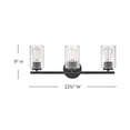 thumbnail image 2 of 85583BK Lark Leta - 36W 3 LED Medium Bath Vanity-9 Inch Tall and 22.75 Inch Wide-Black Finish, 2 of 9