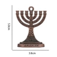 thumbnail image 3 of 12 Tribes of Israel Menorah Jerusalem Temple 7 Branch Holder Keychain for Bag Backpack Ornaments Pendant, 3 of 8