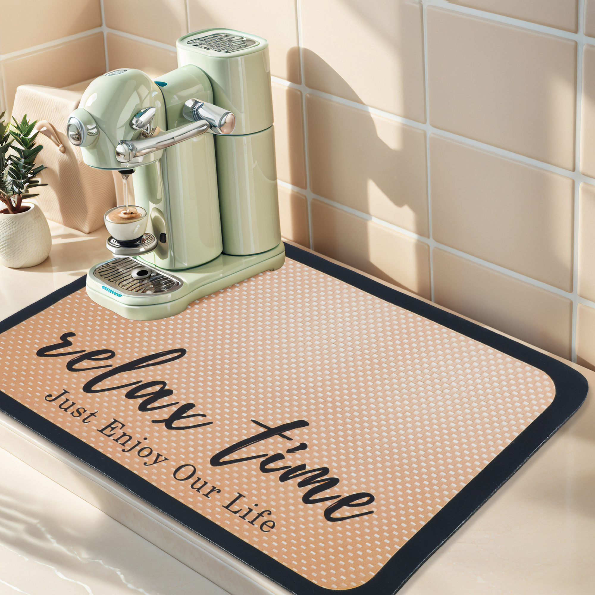 Unique Bargains Diatomaceous Coffee Bar Mat Quick Dry Dish Drying Mats Coffee 19.7*15.7 in