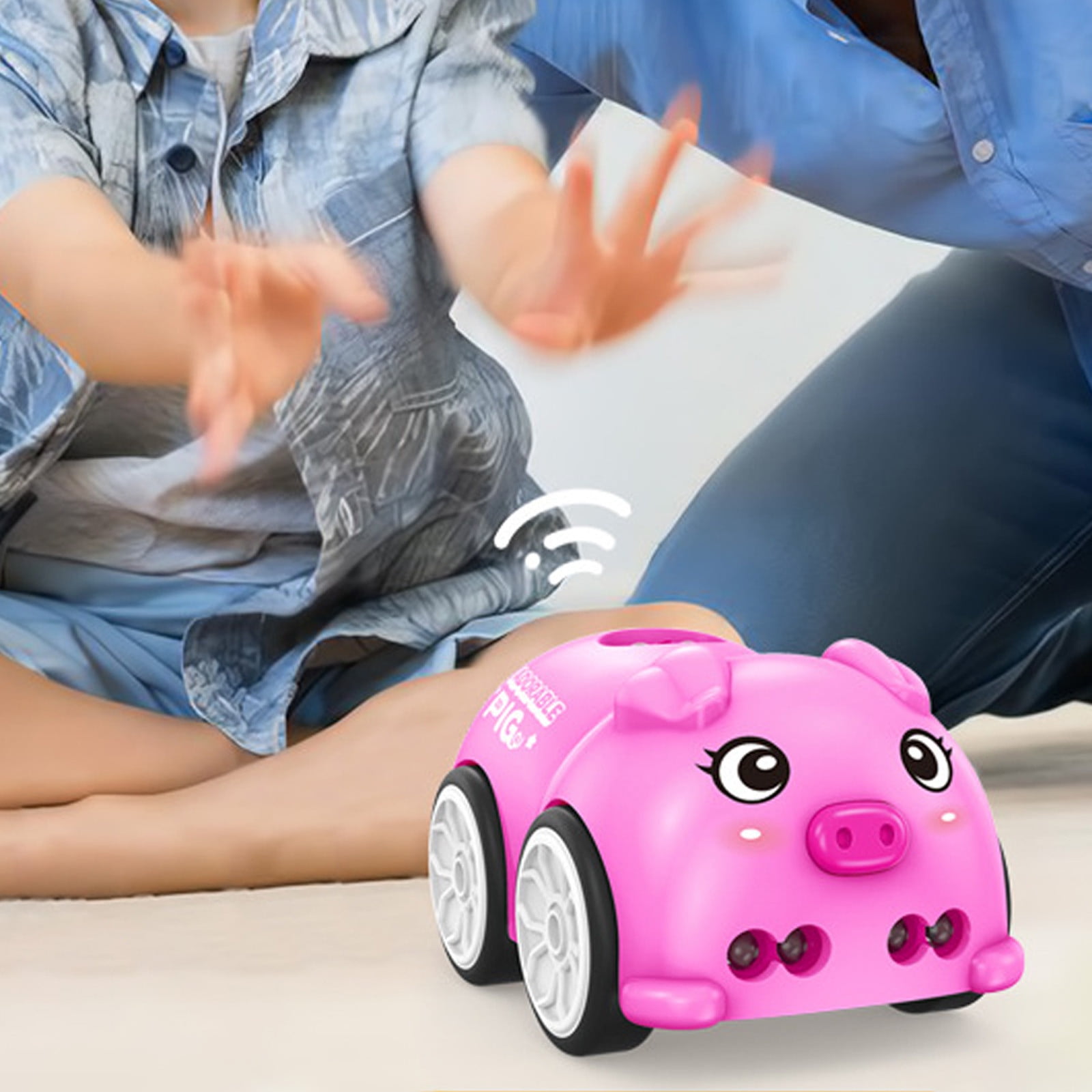 Mini Magic Car Follows Line, 2.4GHz RC Smart Interactive Car Toy That Follows Drawn Line, with Music and 4 Modes, Follow, Dodge, Lines Trace and Auto Demo