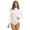 White, variant on NBB Womens Basic Solid Long Sleeve Turtle Neck Cotton Bodysuit Lingerie, Size Large