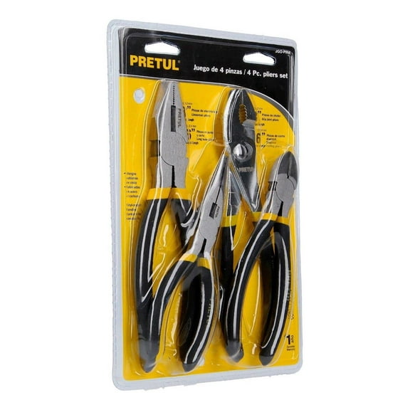 Juego De Pinzas 4 Piezas Pretul Pretul JGO-PIN4