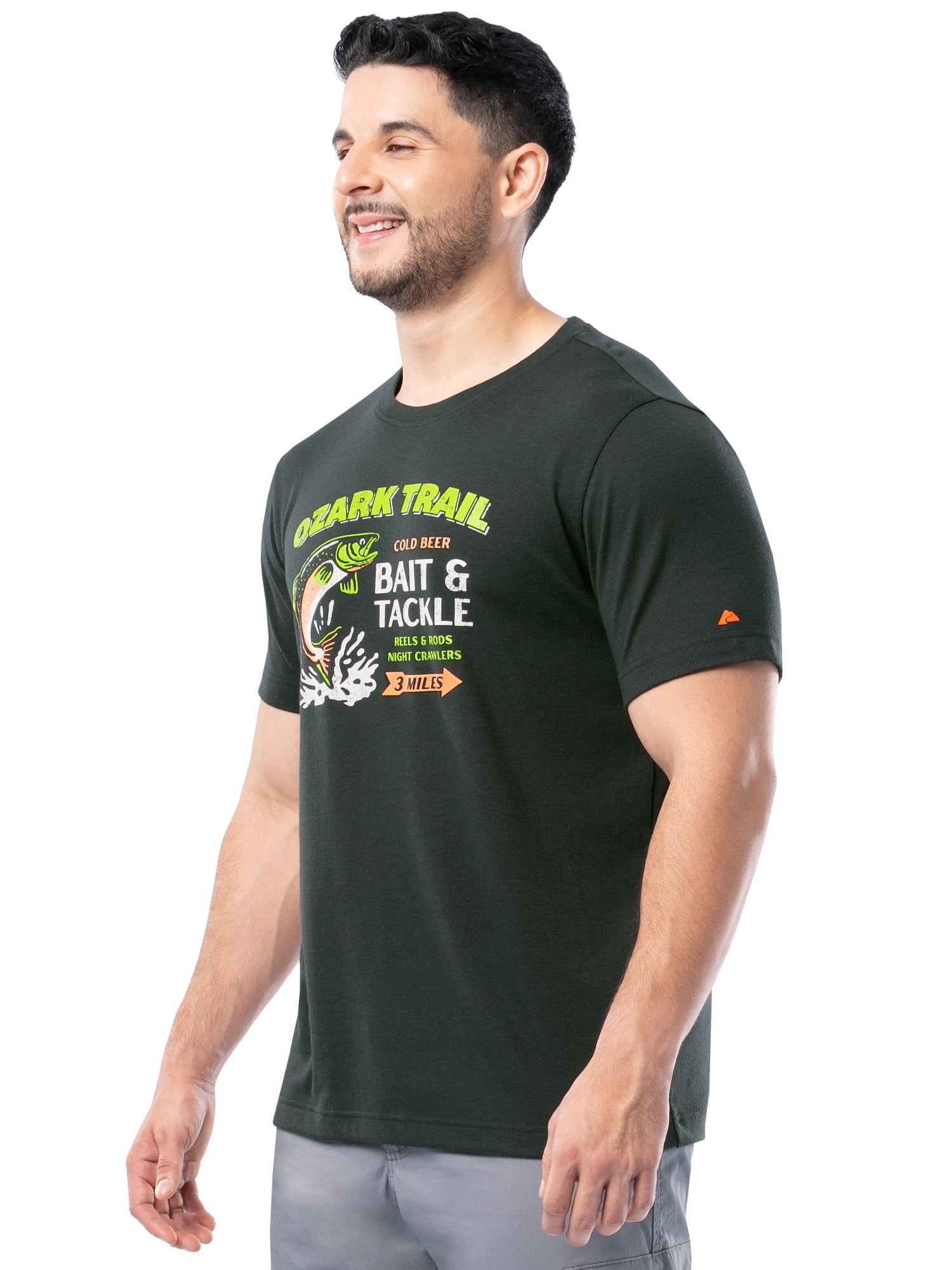 Ozark Trail Men's Active Graphic Tee with Short Sleeves, Sizes S-3XL