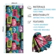 thumbnail image 2 of Colorful Dinosaurs Skeletons Text Pattern Hot Yoga Mat Towel Non Slip for Hot Yoga - Quick-Drying Yoga Mat Cover with 4 Corner Pockets with Travel Bag - Hot Yoga Towel Non Slip 74"x26", 2 of 6