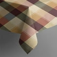 thumbnail image 3 of Brown Beige Green and Red Checkered Pattern Rectangle Tablecloth 60"x84",Waterproof Polyester Rectangle Table Cloth, Wipeable Spillproof Polyester Tablecloth for Dining, Camping, Indoor and Outdoor, 3 of 5