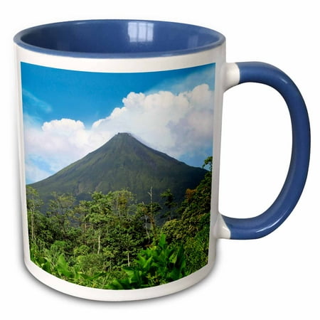 3dRose Arenal Volcano National Park, Costa Rica - SA22 MGL0008 - Miva Stock - Two Tone Blue Mug,