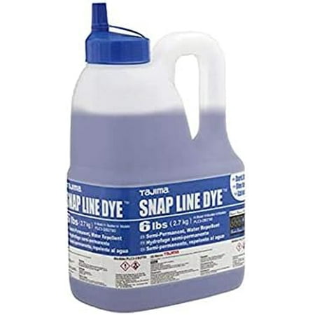 Marking Chalk - Dark Blue 6-lbs (2.7kg) Semi Permanent Snap-Line Dye with Durable Bottle & Easy-Fill Nozzle - PLC3-DB2700$$Tools