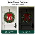 thumbnail image 5 of 24 inch Pre-Lit Artificial Christmas Wreath,Color Change LED, Decorated with Pine Cones, Berry Clusters, Frosted Branches, 5 of 8