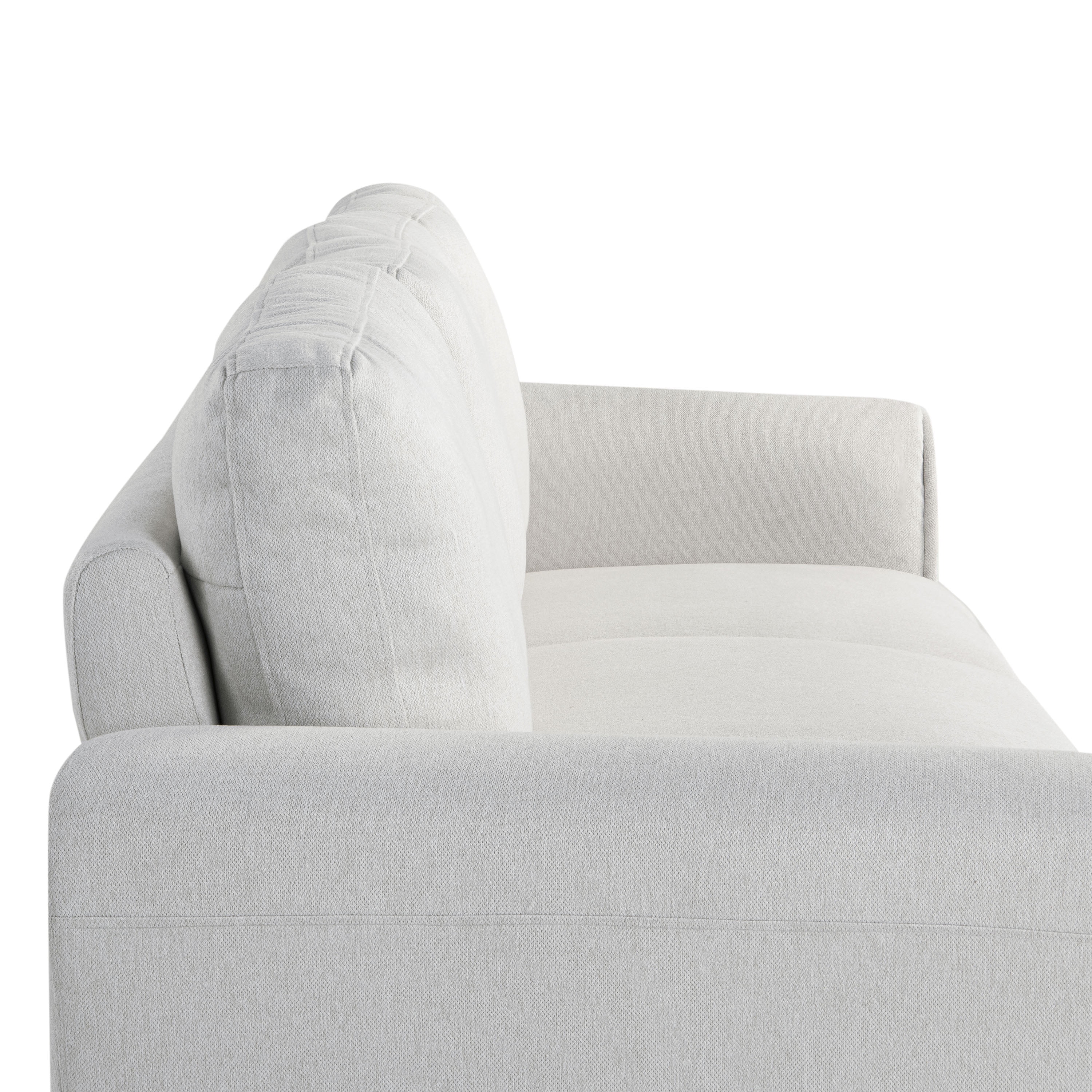 Lifestyle Solutions Alexa Sofa with Rolled Arms, Oyster Fabric