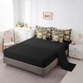 thumbnail image 4 of Manfei Farmhouse Deer Duck Twin Bedding, Vintage Fishing Bedding Comforter Set, Brown, Black Reversible, 7 Pieces, 4 of 6