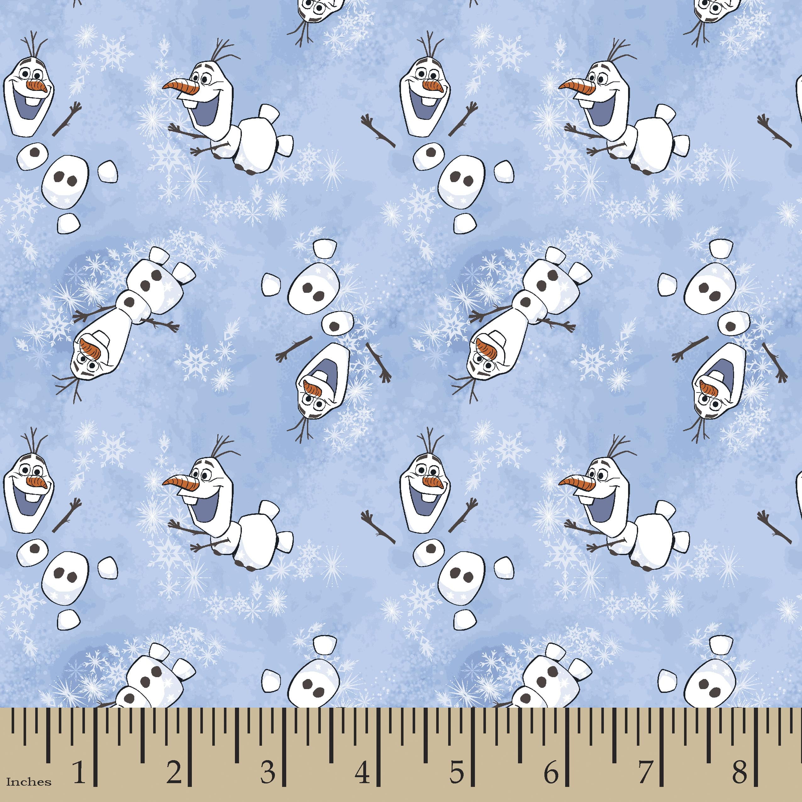 (2 pack) Springs Creative Disney Frozen 2 Olaf Toss 1 Yard Precut Fabric