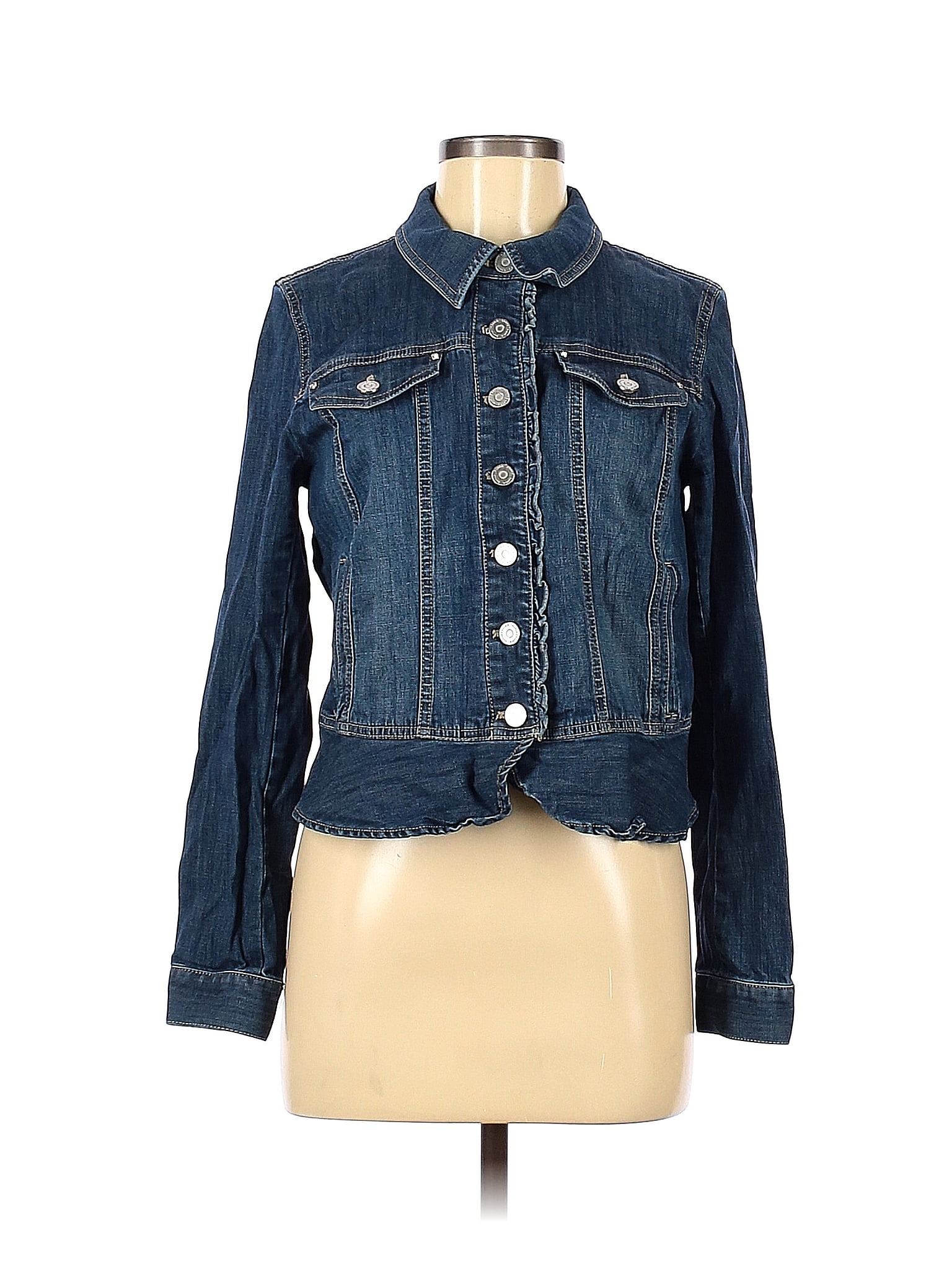 White house black market denim deals jacket