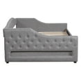thumbnail image 6 of Luckynote Full XL Upholstered Daybed, with Trundle and LED Lights, Gray, 6 of 10