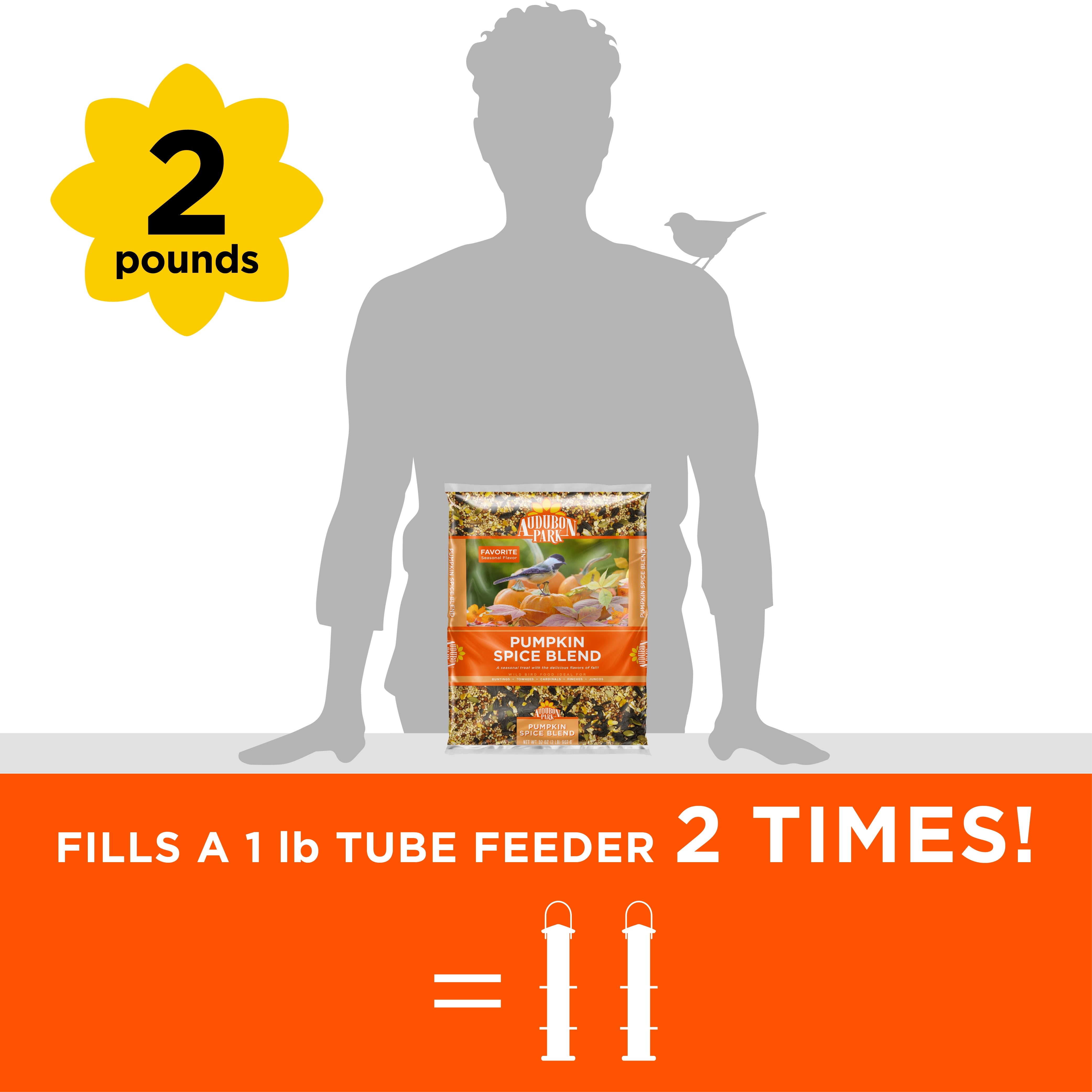 (3 pack) Audubon Park Pumpkin Spice Wild Bird Seed, Dry, 1 Count, 2 lb Bag