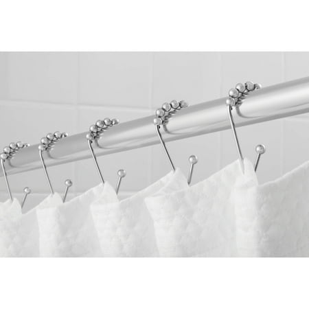 Hotel Style Open V-Glide Shower Hooks with Easy Glide, 1 Each