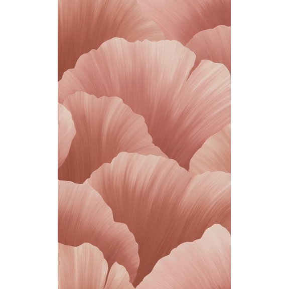 Red Coral Like Petals Bold Floral Printed Non Woven Non-Pasted Textured Wallpaper 57 Sq. Ft.