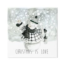 Stupell Industries Christmas Is Love Phrase Holiday Painting Gallery Wrapped Canvas Print Wall Art, 30 x 30