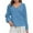 Blue, variant on Fanxing Women's Lace-up Hooded Sweatshirt Fall Long Sleeve Loose Comfy Pullover Tunic Tops Black 2XL