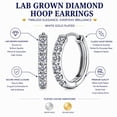 thumbnail image 4 of JeenMata Lab Grown Diamond Hoop Earrings - Round Cut Classic Hoop Earrings for Everyday Jewelry - Yellow Gold Plating, 4 of 10