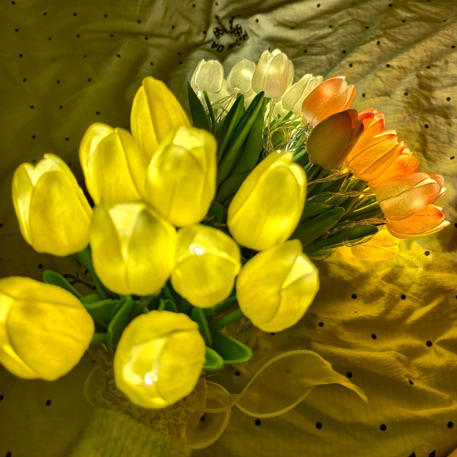 5 PC Tulip Bouquet Lamp Artificial Flower Night Light Real Touch Tulip Night Lamp LED Flower Light Home Kitchen Decor, Trendy LED Decorative Bouquet Light, Bedroom Desktop Ornament Gift