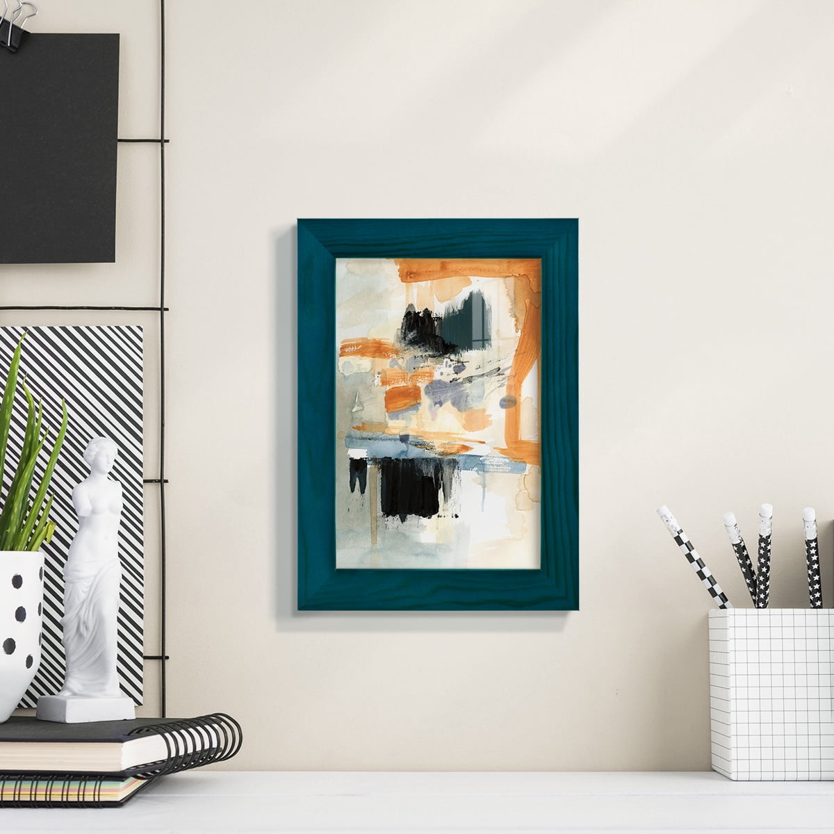 Seria II - Framed Print w/glass - Ocean Blue