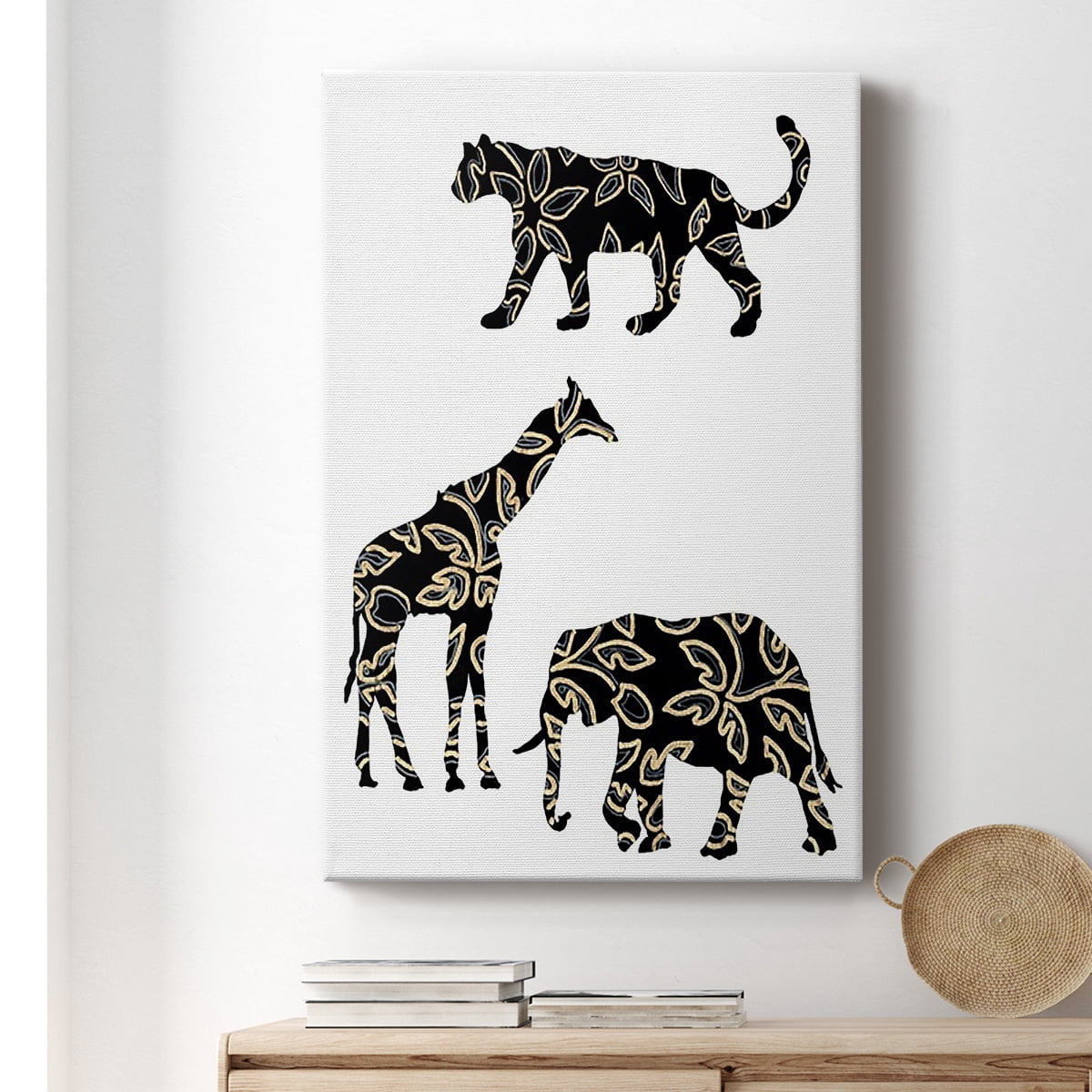 Ornamental Safari Animals III Premium Gallery Wrapped Canvas - Ready to Hang