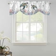 thumbnail image 2 of Tie Up Valances for Windows, Summer Sea Turtles Adjustable Valance Curtains Window Treatment for Living Room, Coastal Watercolor Ocean Corals Rod Pocket Kitchen Curtains & Drapes 42x18 Inch, 2 of 9