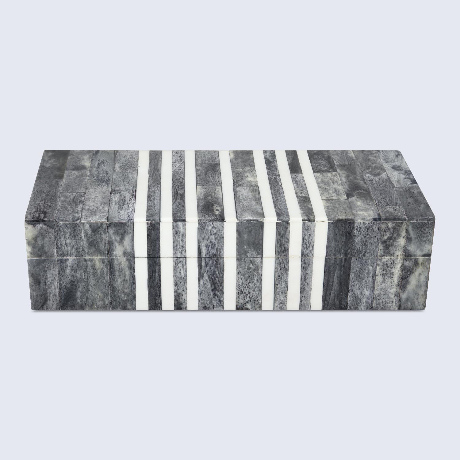 Handicrafts Home 10x4.5x2.5 Inch Cafe Decorative Box, Large Handmade Deep Storage Organizer for Jewelry, Remotes & Modern Home Decor