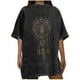 thumbnail image 2 of Puntoco Blusa de manga corta casual con estampado de mangas caídas vintage para mujer Puntoco Puntoco-2971, 2 of 9
