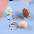 thumbnail image 3 of Makeup Sponge Holder Hollow Freestanding Electroplating Daily Use Dresser Makeup Sponge Drying Rack Vanity Supplies, 3 of 7