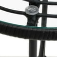 thumbnail image 3 of vidaXL Dining Table Black Ø55 cm Tempered Glass and Steel, 3 of 4