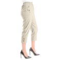 thumbnail image 5 of SwiftWear Women's Solid Color Cargo Capri Pants with Elastic Waist & Zipper Pockets - Stretch Work Capris, Casual Utility 7/8 Length S-2XL, 5 of 9
