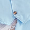 thumbnail image 4 of Girl's 2 Piece Outfits Elegant Striped Sleeveless Suit Vest & Long Elastic Casual Pants Set Sky Blue 5-6 Years, 4 of 7