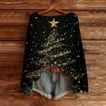 thumbnail image 4 of PUMISAS Christmas Sweaters For Women Crew Neck Winter Holiday Christmas Tree Print Long Sleeve Pullover Tops, 4 of 6