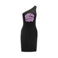 thumbnail image 2 of Vestido de mujer con hombros descubiertos, vestido corto de primavera y verano para caminar, trabajo, uso diario S, 2 of 7
