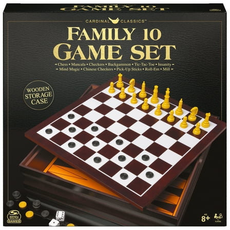 Spin Master Games, Family 10 Classic Games Set, for Ages 8 