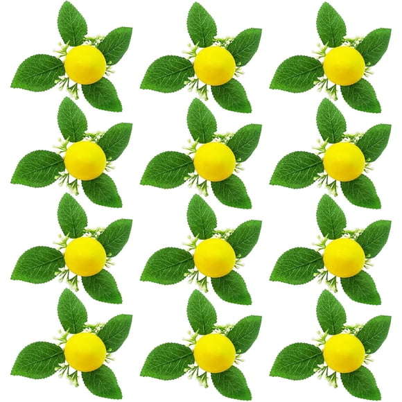 Ensemble de Porte-Serviettes Rustique Feuille de Citron Printemps Ferme en Vrac Décoration de Table Fête