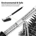 thumbnail image 4 of RIOGOO Grill Brush and Scraper for Outdoor Grill, 17" Wire Bristles Barbecue Cleaning Brush for Gas/Charcoal Grilling Grates,BBQ Cleaner Accessories, 4 of 7