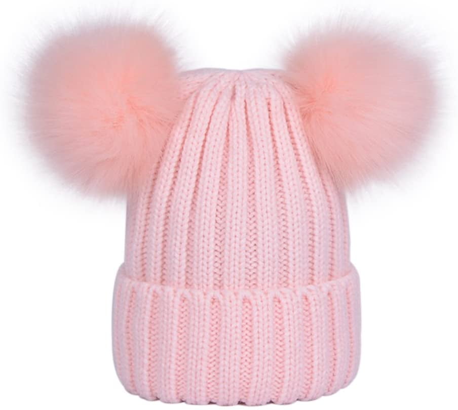 pink pom pom hat womens