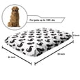 thumbnail image 2 of Cat Pet Bed, Silhouette of a Kitten Monochrome Feline Pattern House Pet Illustration Halloween, Chew Resistant Pad for Dogs and Cats Cushion with Removable Cover, 24" x 39", Black White, by Ambesonne, 2 of 4