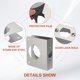 thumbnail image 3 of Placa de refuerzo para puerta Uxcell para reparación y refuerzo de puertas, 1 juego para puerta de 1-3/8" de grosor, tamaño 4-1/2", plata, 3 of 6