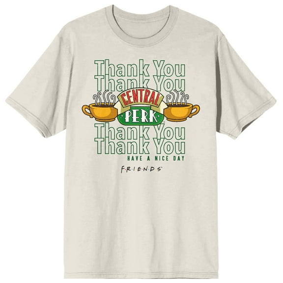 Friends Central Perk Thank You Men's Tofu Graphic Tee-3XL
