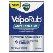 Vicks VapoRub Advanced Plus Cough Suppressant Topical Chest Rub, Analgesic Ointment 2.82oz